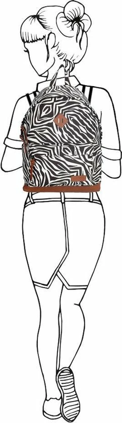 Gloednieuw ❤️ Enrico Benetti Londen 46121 Laptoprugzak Met 14" Laptopvak - Zebra Print ???? 8 Gloednieuw ❤️ Enrico Benetti Londen 46121 Laptoprugzak Met 14" Laptopvak - Zebra Print ???? - Afbeelding 6