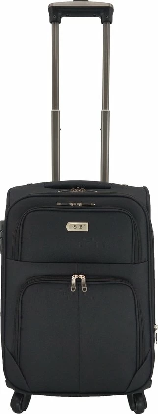 Beste Verkoop ???? SB Travelbags 2 Delige Bagage Stoffen Kofferset 4 Wielen Trolley -Zwart - 65cm/55cm ???? 4 Beste Verkoop ???? SB Travelbags 2 Delige Bagage Stoffen Kofferset 4 Wielen Trolley -Zwart - 65cm/55cm ???? - Afbeelding 2