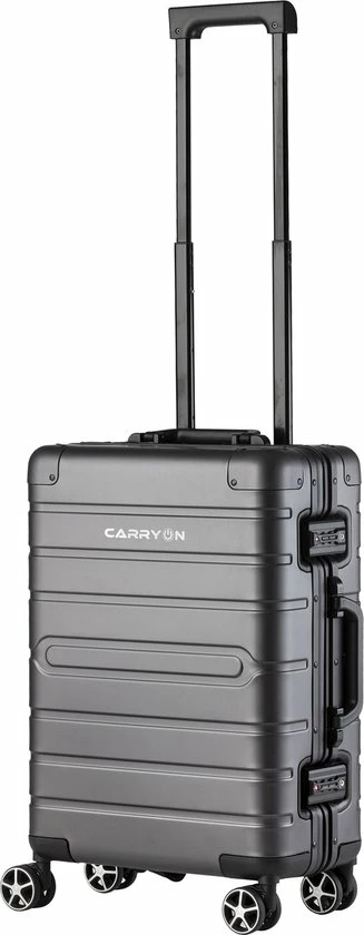 Beste deal ???? CarryOn ULD ???? Handbagage - Luxe Aluminium Trolley 55cm - Dubbel TSA Slot - Dubbele Wielen - Grijs ❤️ 3 Beste deal ???? CarryOn ULD ???? Handbagage - Luxe Aluminium Trolley 55cm - Dubbel TSA Slot - Dubbele Wielen - Grijs ❤️