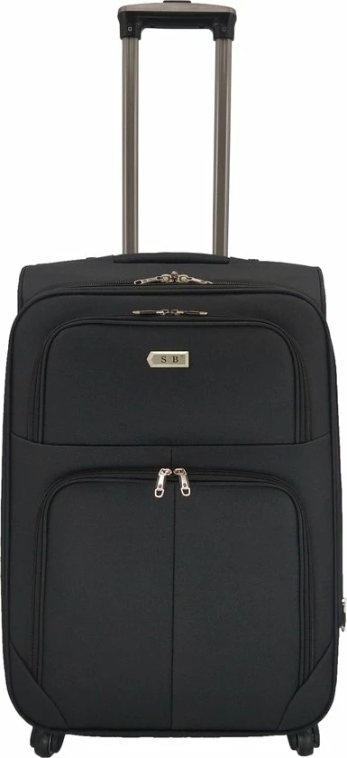 Beste Verkoop ???? SB Travelbags 2 Delige Bagage Stoffen Kofferset 4 Wielen Trolley -Zwart - 65cm/55cm ???? 5 Beste Verkoop ???? SB Travelbags 2 Delige Bagage Stoffen Kofferset 4 Wielen Trolley -Zwart - 65cm/55cm ???? - Afbeelding 3