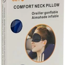 Beste deal ✔️ Merkloos Decopatent® 3 Delige Reiskussen SET - Opblaasbaar Reis Nekkussen - Slaapmasker Oogmasker Oordopjes - Auto Vliegtuig - Vrouw & Man ???? -Samsonite Winkel 390x840 3