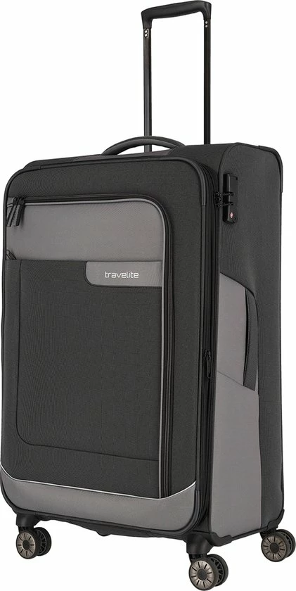 Goedkoop ???? Travelite Zachte Koffer / Trolley / Reiskoffer - Viia - 77 Cm (XL) - Grijs ???? 14 Goedkoop ???? Travelite Zachte Koffer / Trolley / Reiskoffer - Viia - 77 Cm (XL) - Grijs ???? - Afbeelding 12