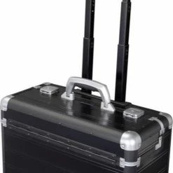 Promo ???? Trolley Pilotenkoffer Alumaxx - DISCOVERY Aluminium Mat Zwart ????