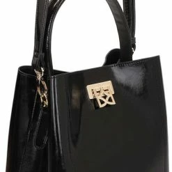 Alternative view of Beste recensies van ✨ Zwarte Lederen Shopper Tas Met Scharnierend KAZAR Slot ????