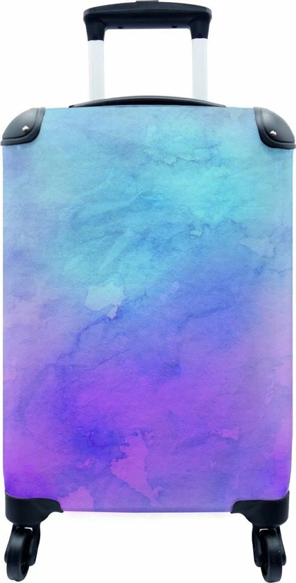 Coupon ❤️ MuchoWow Koffer - Meisje - Waterverf - Pastel - Blauw - Trolley - ???? Handbagage - 35x55x20 Cm - Koffer Meisje - Reiskoffer ???? 3 Coupon ❤️ MuchoWow Koffer - Meisje - Waterverf - Pastel - Blauw - Trolley - ???? Handbagage - 35x55x20 Cm - Koffer Meisje - Reiskoffer ????