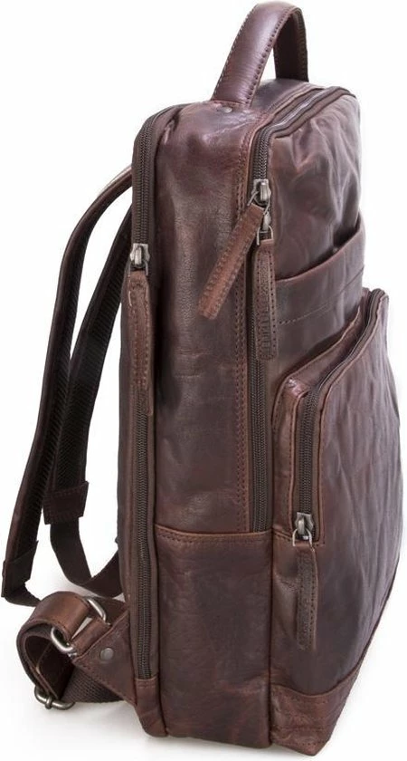 Korting ⭐ Spikes & Sparrow Authentic Leren Laptop Rugtas - 17 Inch - Donkerbruin ???? 6 Korting ⭐ Spikes & Sparrow Authentic Leren Laptop Rugtas - 17 Inch - Donkerbruin ???? - Afbeelding 4