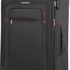 Flash-uitverkoop π American Tourister Reiskoffer - Crosstrack Spinner 79/29 Tsa Uitbreidbaar (Large) Grey/Red π