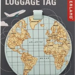Alternative view of Hete verkoop ???? Kikkerland Bagagelabel – Wereld Reiziger - Waterdicht - Reisaccessoires - Kofferlabel Met Wereld Kaart Print ✔️