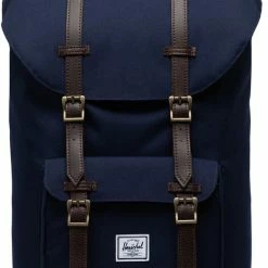 Goedkoop ✨ Herschel Little America - Peacoat/Chicory Coffee / Ruime Rugzak Met 25L Opbergvolume - 15" Fleece-gevoerd Laptopvak - Magnetische Sluiting / Met Levenslange Fabrieksgarantie / Limited Lifetime Warranty / Blauw ????