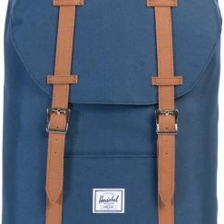 Coupon ???? Herschel Retreat Mid-Volume - Navy/Tan Synthetic Leather / Damesrugzak Met Magnetische Sluiting - Met Levenslange Fabrieksgarantie / Limited Lifetime Warranty / Blauw ⌛