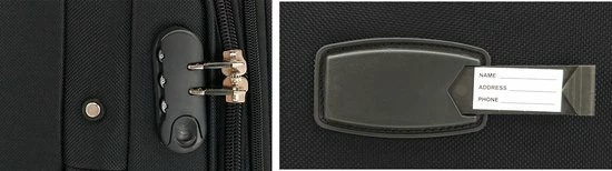 Groothandel ???? SB Travelbags Bagage Stoffen Koffer 65cm 4 Wielen Trolley - Zwart ???? 9 Groothandel ???? SB Travelbags Bagage Stoffen Koffer 65cm 4 Wielen Trolley - Zwart ???? - Afbeelding 7
