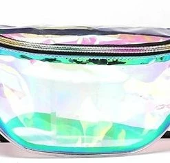 Nieuw ⌛ Merkloos Heuptas Holografisch - Fanny Pack - Buideltasje - Heuptasje Dames - Festival Tasje - Kunststof - 30 X 15 Cm - Transparant - Groen ????