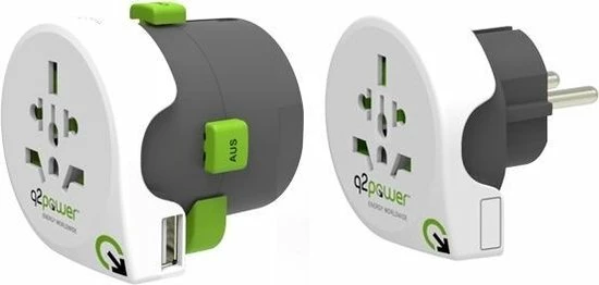 Top 10 ???? Q2Power Reisstekker - Wereld + USB ???? 3 Top 10 ???? Q2Power Reisstekker - Wereld + USB ????
