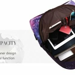 Beste deal ???? Merkloos Sterrenhemel Rugzak - Galaxy Rugzak - Student Rugzak - Tiener - Jongen Meisje Laptop Rugzak - Vrijetijdsreistas - Paars ❤️ -Samsonite Winkel 550x321 1