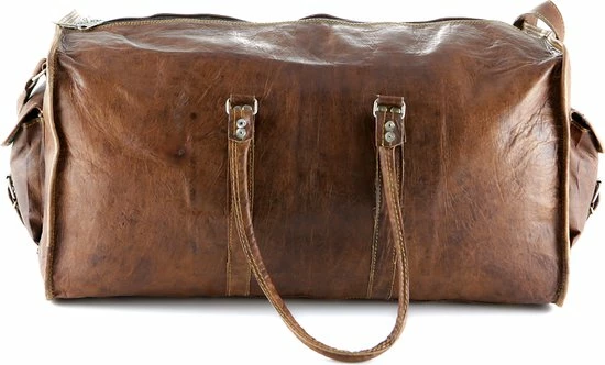 Gloednieuw ⌛ Oncedoce Sporttas 54 X 27 X 27 Cm - Echte Leder - Cognac Bruin – Reistas Casual Vintage Look Design ???? 18 Gloednieuw ⌛ Oncedoce Sporttas 54 X 27 X 27 Cm - Echte Leder - Cognac Bruin – Reistas Casual Vintage Look Design ???? - Afbeelding 16