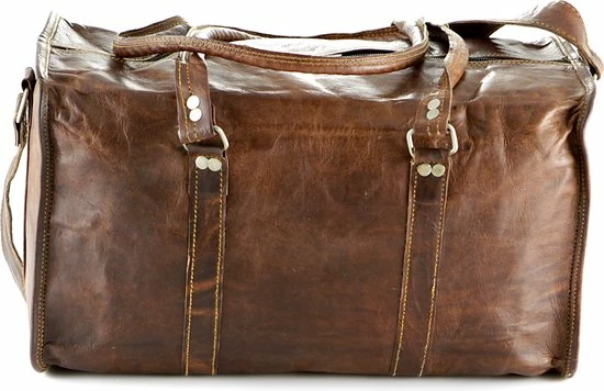 Gloednieuw ⌛ Oncedoce Sporttas 54 X 27 X 27 Cm - Echte Leder - Cognac Bruin – Reistas Casual Vintage Look Design ???? 14 Gloednieuw ⌛ Oncedoce Sporttas 54 X 27 X 27 Cm - Echte Leder - Cognac Bruin – Reistas Casual Vintage Look Design ???? - Afbeelding 12