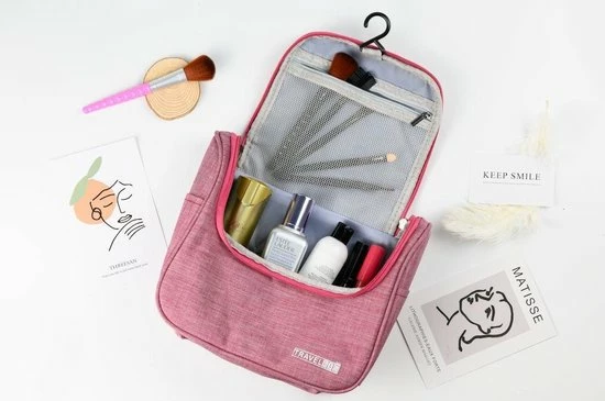 Beste deal ???? Merkloos Decopatent® Ophangbare Toilettas Met Haak - Dames & Heren - Travel Bag Organizer - Waterdichte Reis Tas - Mannen & Vrouwen - Grijs ???? 8 Beste deal ???? Merkloos Decopatent® Ophangbare Toilettas Met Haak - Dames & Heren - Travel Bag Organizer - Waterdichte Reis Tas - Mannen & Vrouwen - Grijs ???? - Afbeelding 6