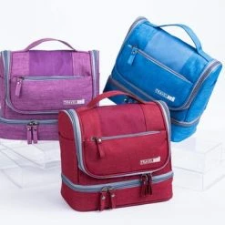 Goedkoopste ???? Rainbecom Toilettassen - Beautycases - Toilettas Met Haak - Reis Organizer - Rood ???? -Samsonite Winkel 550x366 31