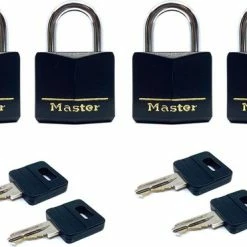 Goedkoopste ???? MasterLock 121Q - 4 Hangsloten Voor Bagage Incl. 4 Sleutels - 3/4" 20mm ⌛