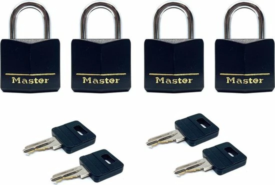 Goedkoopste ???? MasterLock 121Q - 4 Hangsloten Voor Bagage Incl. 4 Sleutels - 3/4" 20mm ⌛ 3 Goedkoopste ???? MasterLock 121Q - 4 Hangsloten Voor Bagage Incl. 4 Sleutels - 3/4" 20mm ⌛