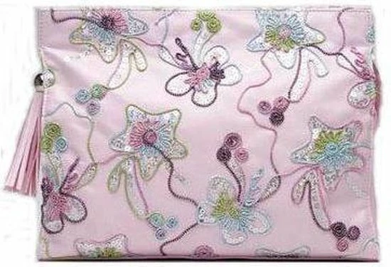 Beste Pirce ???? Gillian Jones Embroidery Purse - Toilettas - Roze ???? 3 Beste Pirce ???? Gillian Jones Embroidery Purse - Toilettas - Roze ????