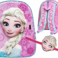 Uitgang ???? Disney Frozen Frozen ELSA 3D Rugzak Met Afneembaar Masker Roze 3-6 Jaar ????