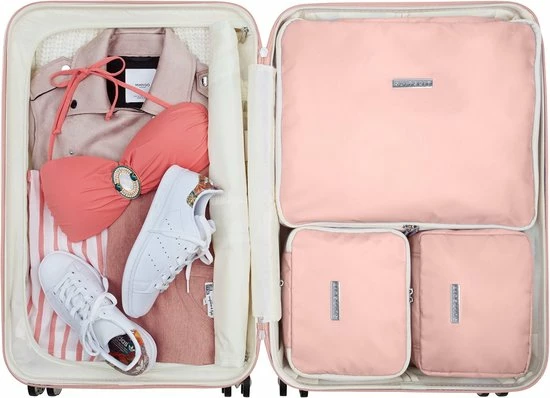 Beste deal ???? SUITSUIT - Fabulous Fifties - Papaya Peach - Packing Cube Set (66 Cm) ✔️ 4 Beste deal ???? SUITSUIT - Fabulous Fifties - Papaya Peach - Packing Cube Set (66 Cm) ✔️ - Afbeelding 2