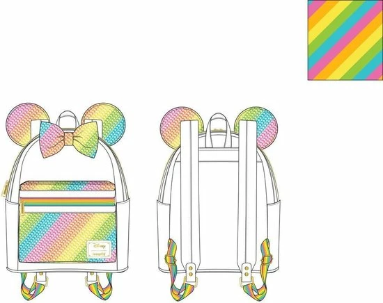 Aanbiedingen ???? Merkloos Disney - Rainbow Minnie - ???? Backpack LoungeFly '23x26.5x11.5' ???? 9 Aanbiedingen ???? Merkloos Disney - Rainbow Minnie - ???? Backpack LoungeFly '23x26.5x11.5' ???? - Afbeelding 7