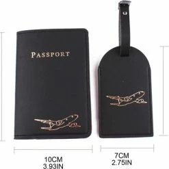 Alternative view of Beste Pirce ???? Sales Club™ Premium Lederen Paspoorthoes Met Bagagelabel - Paspoorthouder - Paspoort Protector With Luggage Tag - Roze ????