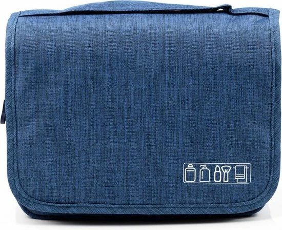 Promo ???? Merkloos Decopatent® Ophangbare Toilettas Met Haak - Dames & Heren - Travel Bag Organizer - Waterdichte Reis Tas - Mannen & Vrouwen - Blauw ???? 4 Promo ???? Merkloos Decopatent® Ophangbare Toilettas Met Haak - Dames & Heren - Travel Bag Organizer - Waterdichte Reis Tas - Mannen & Vrouwen - Blauw ???? - Afbeelding 2