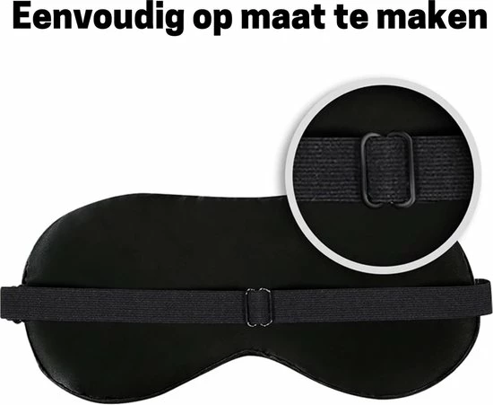 Nieuw ???? KELERINO. Zijden Slaapmasker - Verstelbaar - Mannen / Vrouwen - Nacht - Zwart ???? 6 Nieuw ???? KELERINO. Zijden Slaapmasker - Verstelbaar - Mannen / Vrouwen - Nacht - Zwart ???? - Afbeelding 4