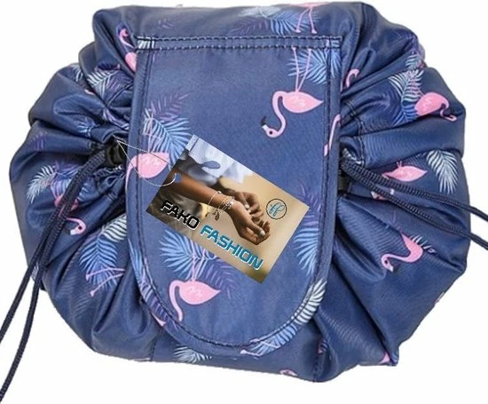 Uitgang ⭐ Fako Fashion® - Magic Travel Pouch - Cosmetic Opberg Tas - Make-up Opbergsysteem - Make-up Toilettas - Reistas - Cosmetica Accessoires Organiser - Handige Toilettas - Flamingo Donkerblauw ???? 6 Uitgang ⭐ Fako Fashion® - Magic Travel Pouch - Cosmetic Opberg Tas - Make-up Opbergsysteem - Make-up Toilettas - Reistas - Cosmetica Accessoires Organiser - Handige Toilettas - Flamingo Donkerblauw ???? - Afbeelding 4