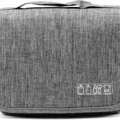 Flash-uitverkoop ✔️ Merkloos Decopatent® Ophangbare Toilettas Met Haak - Dames & Heren - Travel Bag Organizer - Waterdichte Reis Tas - Mannen & Vrouwen - Grijs ✨ -Samsonite Winkel 550x456 3