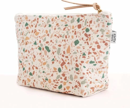 Beste deal ???? Merkloos Make-Up Tasje / Etui / Toilettas Met Trendy Kleurrijk Terrazzo Patroon - Terracotta Groen ???? 3 Beste deal ???? Merkloos Make-Up Tasje / Etui / Toilettas Met Trendy Kleurrijk Terrazzo Patroon - Terracotta Groen ????
