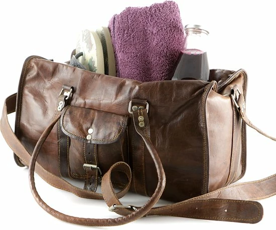 Gloednieuw ⌛ Oncedoce Sporttas 54 X 27 X 27 Cm - Echte Leder - Cognac Bruin – Reistas Casual Vintage Look Design ???? 20 Gloednieuw ⌛ Oncedoce Sporttas 54 X 27 X 27 Cm - Echte Leder - Cognac Bruin – Reistas Casual Vintage Look Design ???? - Afbeelding 18