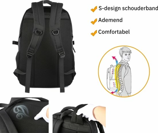 Beste recensies van ❤️ Ssublime Rugzak Met 15.6 Inch Laptop Vak - 27L Rugtas Voor Mannen En Vrouwen - Spatwaterdichte Anti-diefstal ???? Backpack - Tas Voor School - Werk - Reizen - Met USB En Audio Aansluiting- Zwart ???? 12 Beste recensies van ❤️ Ssublime Rugzak Met 15.6 Inch Laptop Vak - 27L Rugtas Voor Mannen En Vrouwen - Spatwaterdichte Anti-diefstal ???? Backpack - Tas Voor School - Werk - Reizen - Met USB En Audio Aansluiting- Zwart ???? - Afbeelding 10