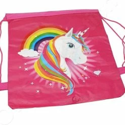 Beste Pirce ???? Owo Collection Unicorn Eenhoorn Rainbow Regenboog Rugtas - Tas - Rugzak - Gymtas - Kinderrugzak - 35cm X 28cm - Donker Roze ????