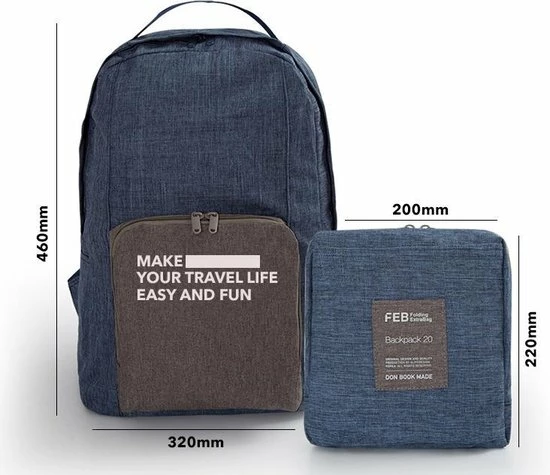 Begroting ???? Wingrepublic Reistas- Opvouwbare Opzettas-opvouwbare Rugzak- 20 L- Blauw ???? 3 Begroting ???? Wingrepublic Reistas- Opvouwbare Opzettas-opvouwbare Rugzak- 20 L- Blauw ????