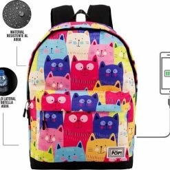 Alternative view of Gloednieuw ???? Oh My Pop - Cat - Rugzak - Multi - Hoogte 45cm ⌛