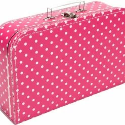 Beste deal ???? Mechato Kinder Koffertje FUCHSIAROZE / WIT STIP 35 Cm Karton. Decoratie, Opbergen Pokemon Kaartjes, Opbergen Mondkapjes, Opbergen Pop It Fidget Toys,speelgoed, Logeer Partij, Kinderkoffer. ????