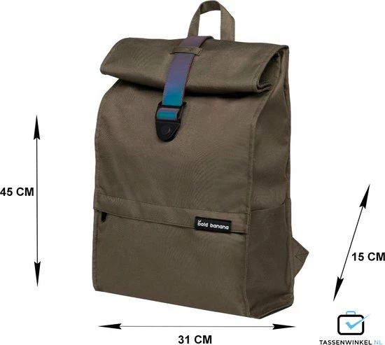 Goedkoopste ⌛ Bold Banana - Laptoprugzak Roll Top - Green Reflex ✨ 16 Goedkoopste ⌛ Bold Banana - Laptoprugzak Roll Top - Green Reflex ✨ - Afbeelding 14