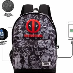 Alternative view of Top 10 ???? Marvel Deadpool Antihero Rugzak - Hoogte 45cm ????