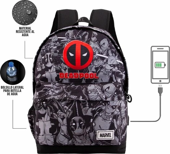 Top 10 ???? Marvel Deadpool Antihero Rugzak - Hoogte 45cm ???? 4 Top 10 ???? Marvel Deadpool Antihero Rugzak - Hoogte 45cm ???? - Afbeelding 2
