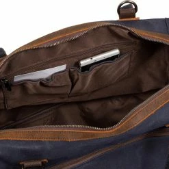 Aanbiedingen ⌛ Mustang® Official Mustang® Genua Sporttas - Weekendtas - Reistas - Sporttas - ???? Handbagage - 42 Liter - Canvas - Blue Denim ???? -Samsonite Winkel 550x504 3
