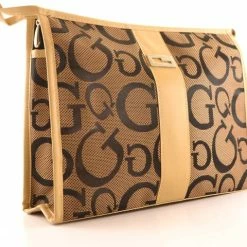 Goedkoopste ???? Gerard Brinard Gérard Brinard Toilettas Jacquard Tas Bruin - 1 Rits ❤️