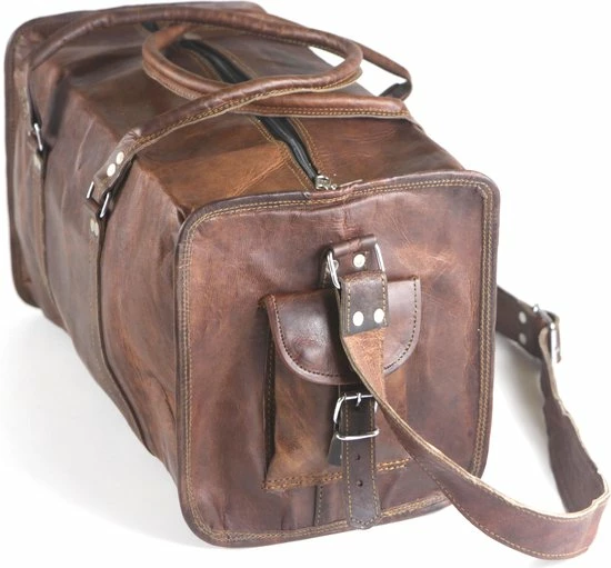 Gloednieuw ⌛ Oncedoce Sporttas 54 X 27 X 27 Cm - Echte Leder - Cognac Bruin – Reistas Casual Vintage Look Design ???? 22 Gloednieuw ⌛ Oncedoce Sporttas 54 X 27 X 27 Cm - Echte Leder - Cognac Bruin – Reistas Casual Vintage Look Design ???? - Afbeelding 20