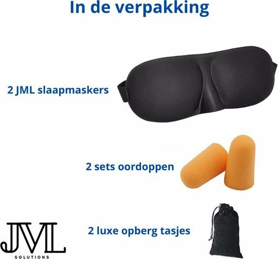 Hete verkoop ✔️ JML Luxe Slaapmasker - 100% Verduisterend - Zwart - 2 Stuks ???? 5 Hete verkoop ✔️ JML Luxe Slaapmasker - 100% Verduisterend - Zwart - 2 Stuks ???? - Afbeelding 3