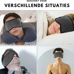 Alternative view of Uitgang ???? HMerch – Slaapmasker Bluetooth – Slaapmaskers – Verstelbaar / Elastisch – Draadloos – Koptelefoon - Meditatie / Affirmaties / Slapen / Vliegen / Relaxen – Grijs ????