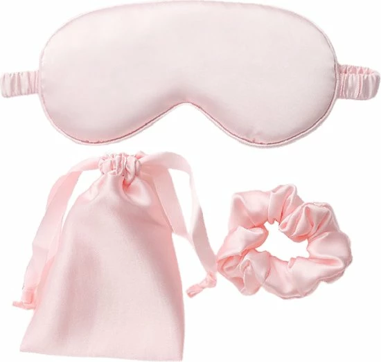 Groothandel ???? Malinsi Slaapmasker 3-in-1 Bijpassend Zakje En Scrunchie - Roze - Oogmasker - Vrouwen - Zijde - Slaapmaskers - Slaap - Cadeau Voor Haar - Sinterklaas & Kerst ???? 3 Groothandel ???? Malinsi Slaapmasker 3-in-1 Bijpassend Zakje En Scrunchie - Roze - Oogmasker - Vrouwen - Zijde - Slaapmaskers - Slaap - Cadeau Voor Haar - Sinterklaas & Kerst ????