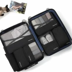 Kopen ✨ Dream Travel Packing Cubes - 7 Delige - Koffer Organizer Set - Premium Kwaliteit - Zwart ????